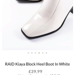 Unworn RAID white booties size 4UK/6US